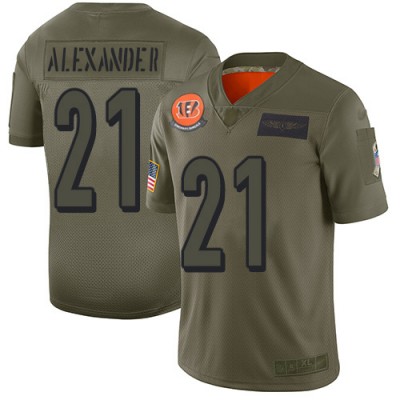 Nike Cincinnati Bengals #21 Mackensie Alexander Camo Men's Stitched NFL Limited 2019 Salute To Service Jersey